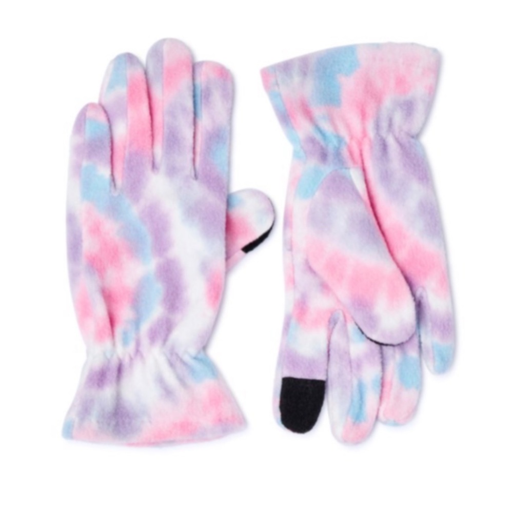 Wonder Nation Tie Dye Micro Fleece Gloves With Tech Touch